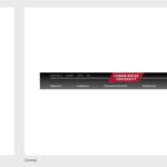 A view of the new website's primary navigation. Every page within the site will have the primary navigation visible for visitors at the top of each page. Screenshot of website primary navigation that is viewable at the top of each webpage, includes a transparent overlay to allow background photo or video to be seen