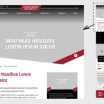 View of an example template showing area at top of page for video masthead, page title, intro text and webpage copy with image gallery Screenshot of an example template showing area at top of page for masthead, page title, intro text and webpage copy with image gallery