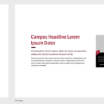 View of design for differentiator feature that shows a campus headline, intro text and content snippet Differentiator feature that shows a campus headline, intro text and content snippet