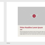 Media component showing video area with play button, video headline and intro text. Media component showing video area with play button, video headline and intro text.